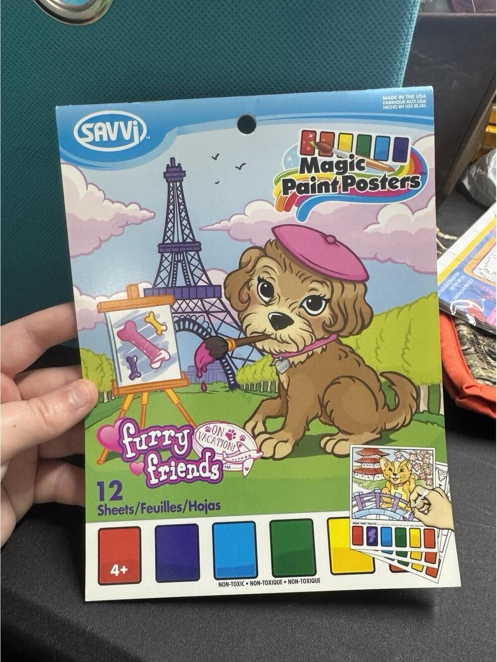 Savvi Furry Friends On Vaction Magic Paint Posters